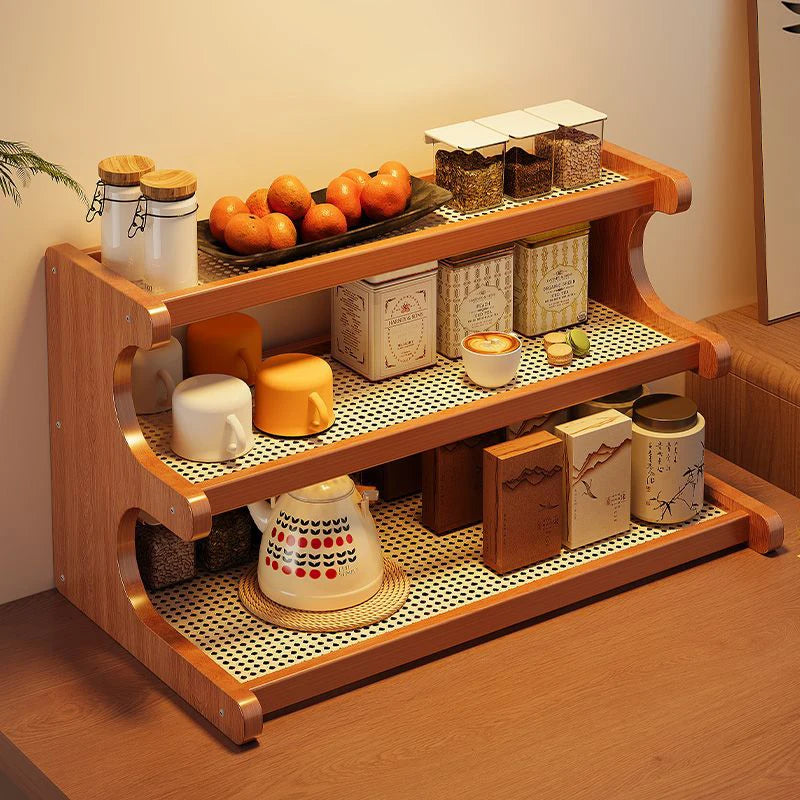 Bamboo Corner Bookcase for Home Storage and Display