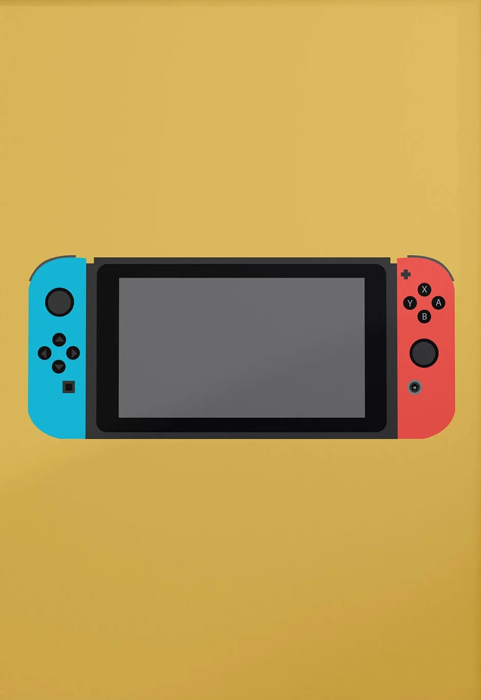 Minimalist Game Controller Canvas Wall Print