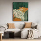 Minimalist Cat Illustration Canvas Wall Print