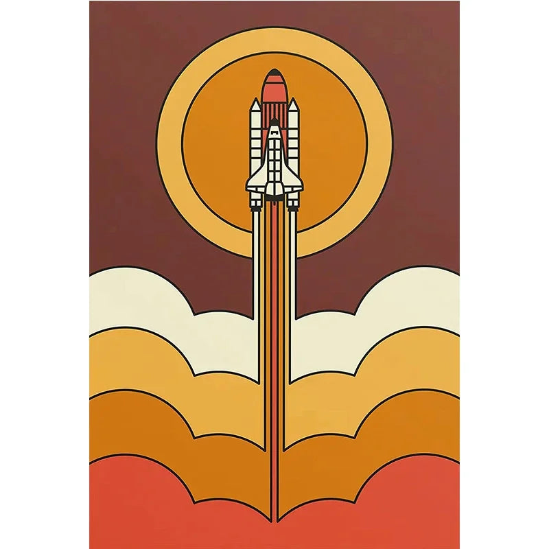 Minimalist Supersonic Jet Canvas Wall Print