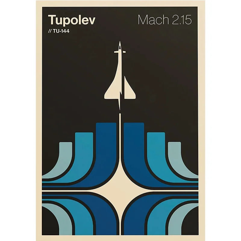 Minimalist Supersonic Jet Canvas Wall Print