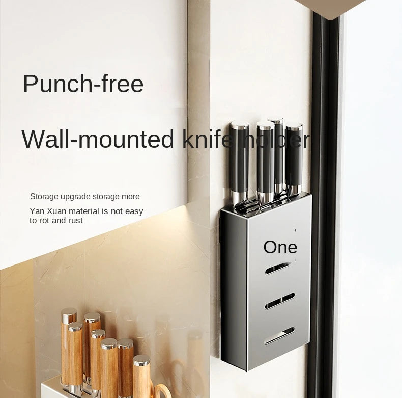 Wall-Mounted Knife and Utensil Organizer