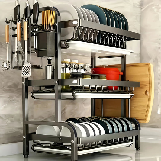Dish Drying Rack with Drainage Storage - Drainage