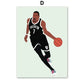 Minimalist Basketball Portrait Canvas Wall Print