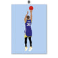 Minimalist Basketball Portrait Canvas Wall Print