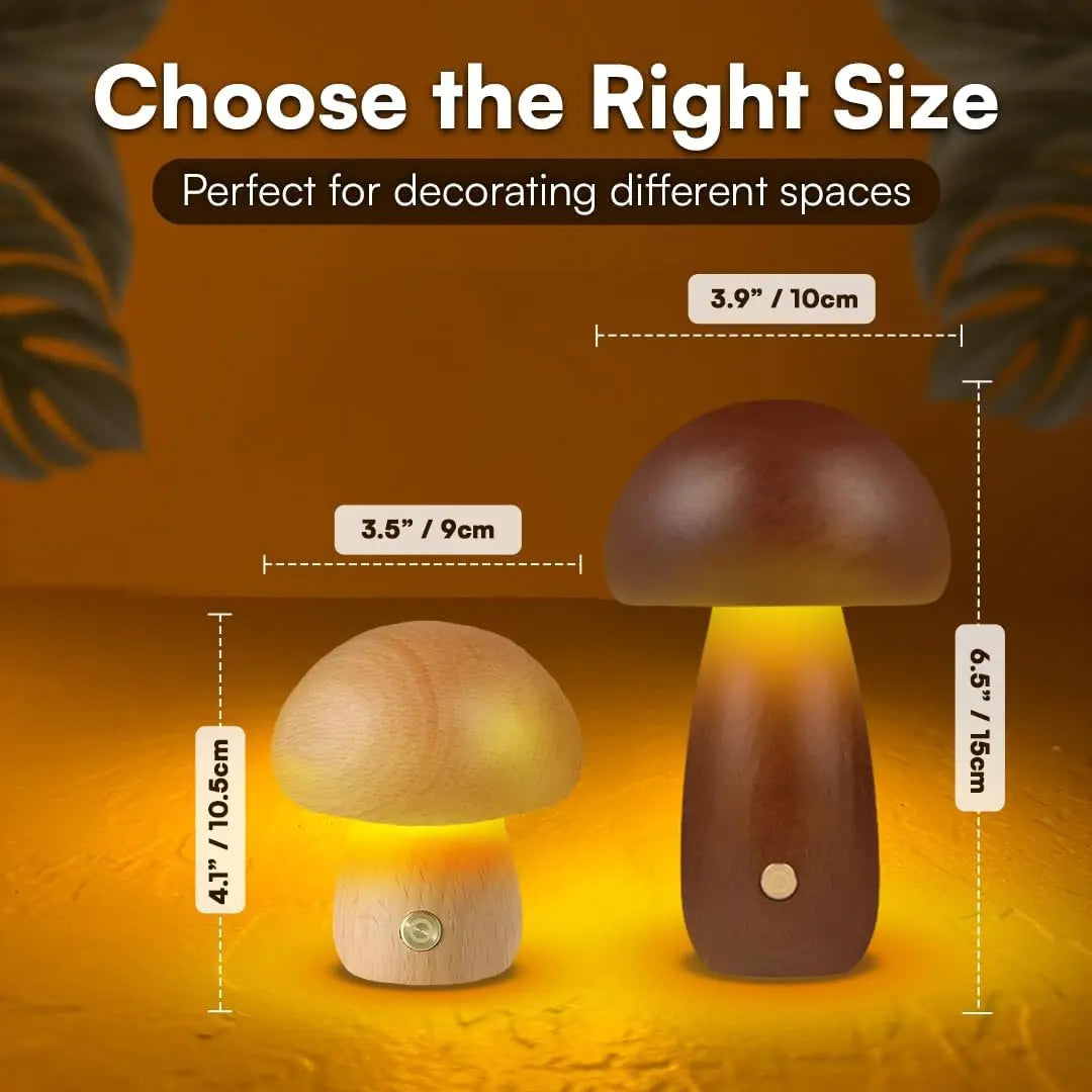 Mushroom Table Lamp with Touch Dimming - Nursery