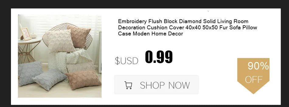 Decorative Cushion Cover for Sofa and Bed - 45x45