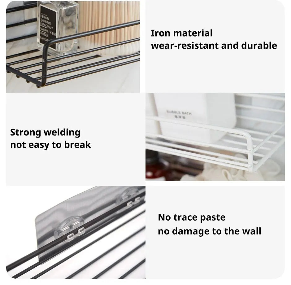 Metal Modern Bookcase Shelf for Home Storage - Wall-Mounted