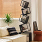 Metal Foldable Grid Bookcase for Home Storage
