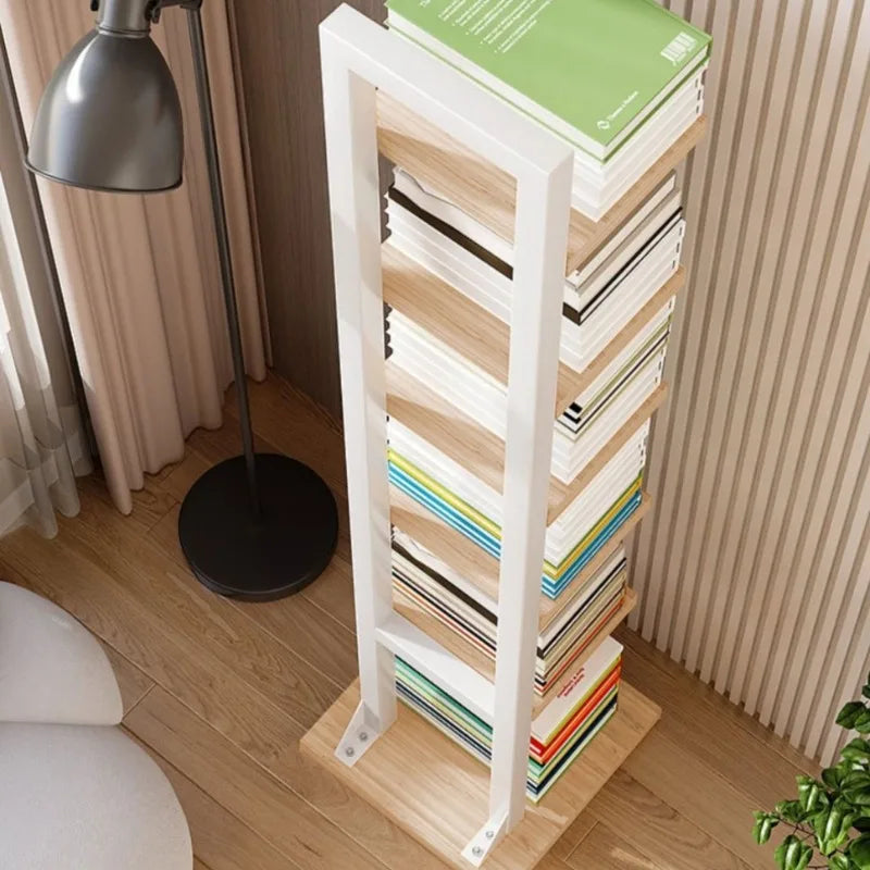 Wood Modern Bookcase Shelf for Home Storage