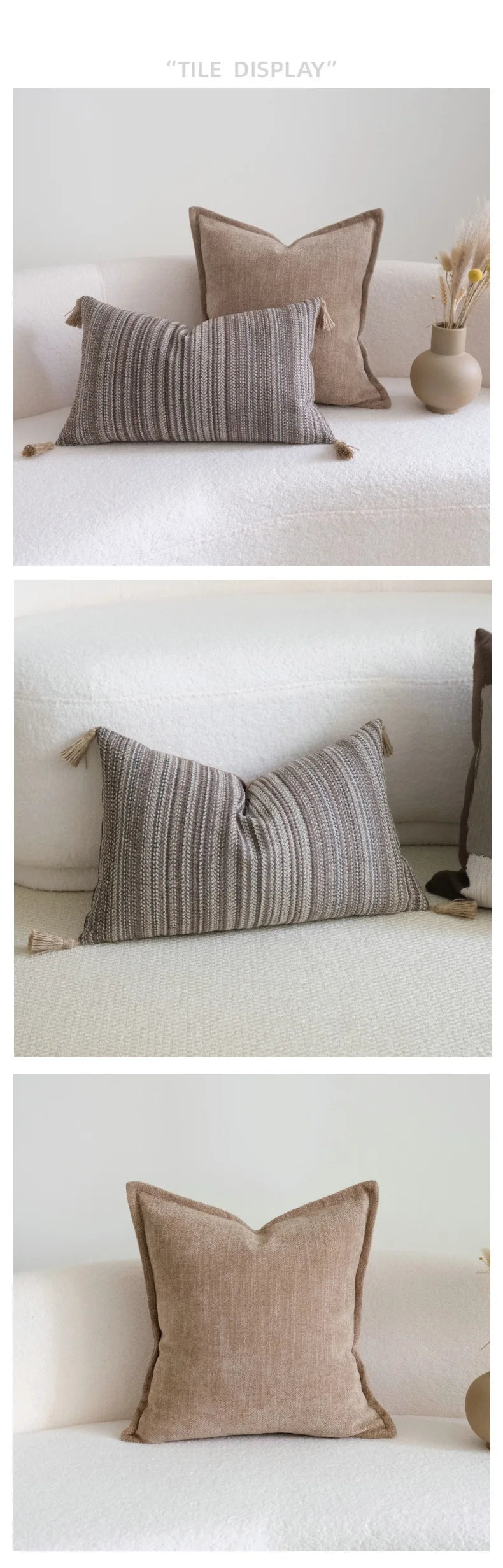 Plaid Stripe Decorative Cushion Cover - 30x50