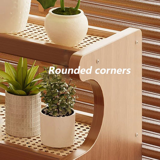 Bamboo Corner Bookcase for Home Storage and Display