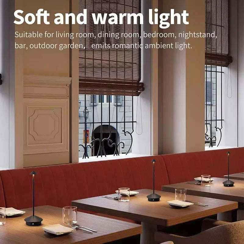 Cordless Touch Table Lamp with Adjustable Brightness - Cordless