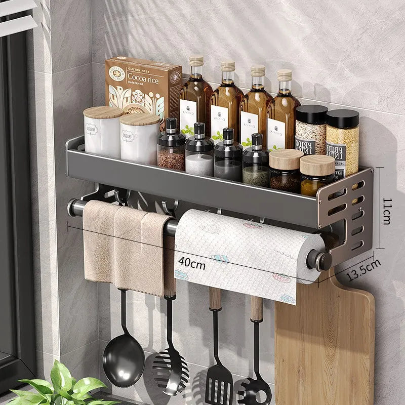 Multi-Tier Spice Storage Rack - Wall-Mounted