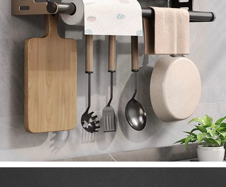 Multi-Tier Spice Storage Rack - Wall-Mounted
