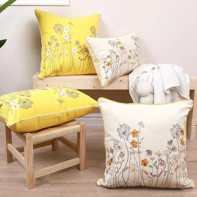 Floral Decorative Cushion Cover