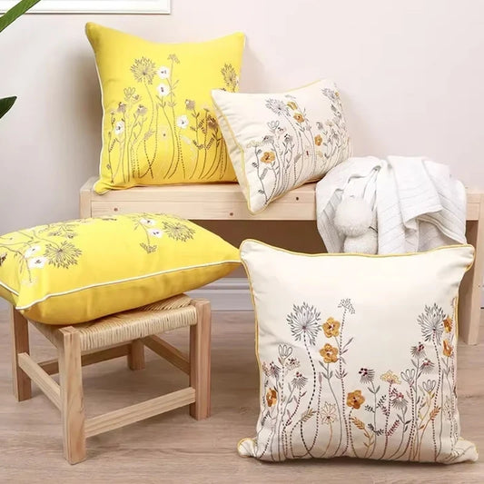 Floral Decorative Cushion Cover