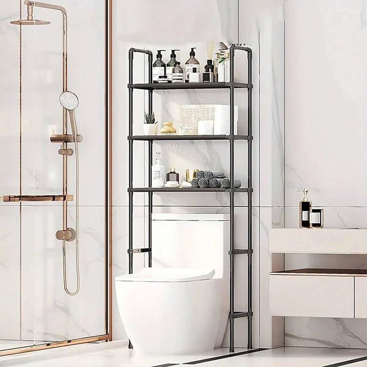 Over-Toilet Storage Shelf for Bathroom Essentials