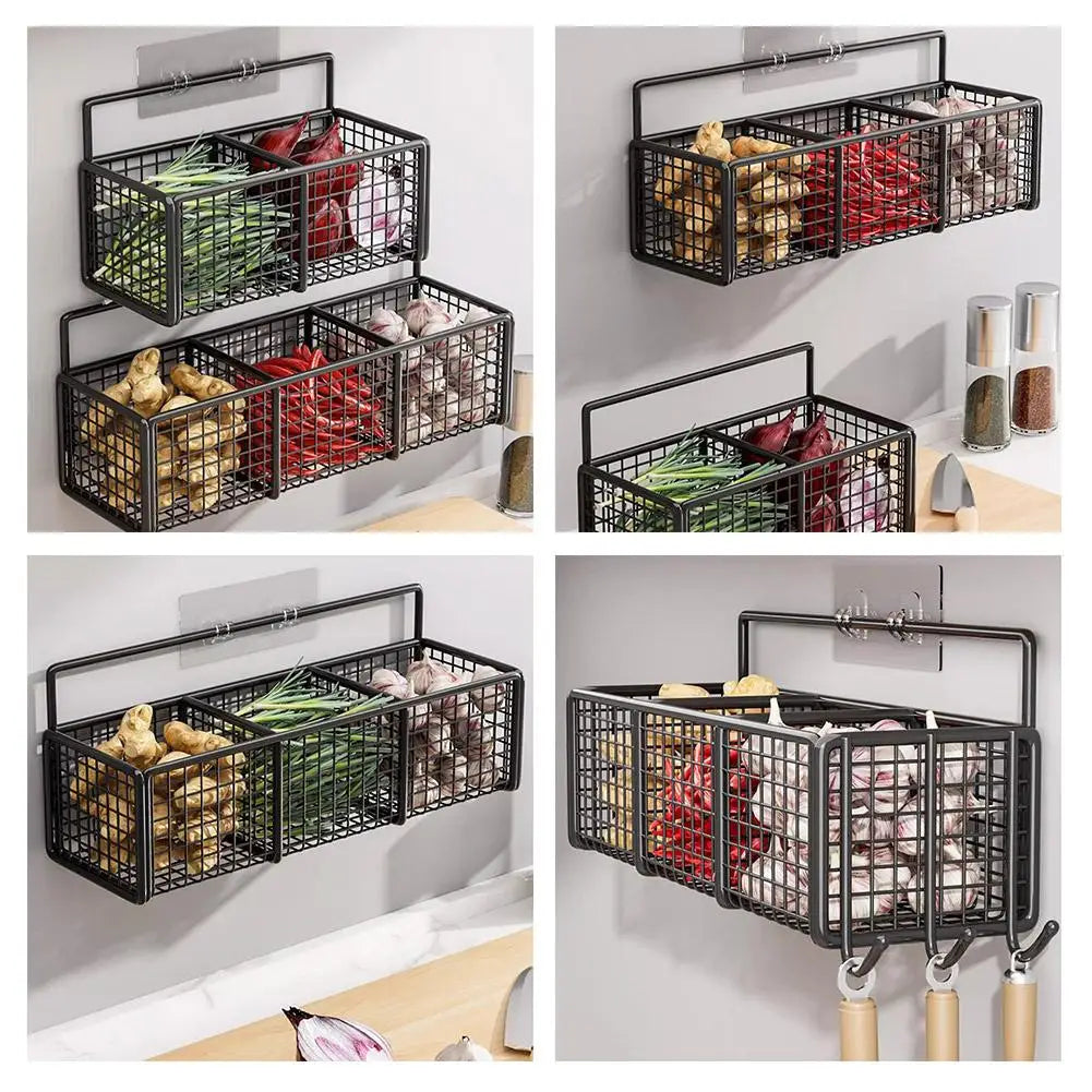 Wall-Mounted Kitchen Storage Basket