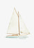 Minimalist Coastal Sailboat Canvas Wall Print