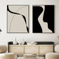 Minimalist Black and White Abstract Canvas Wall Print