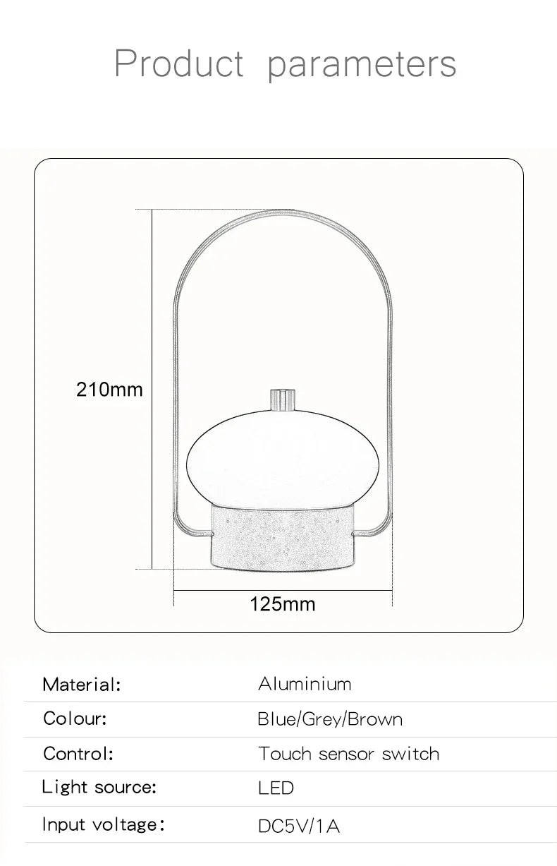 Rechargeable Lantern Table Lamp for Home and Travel
