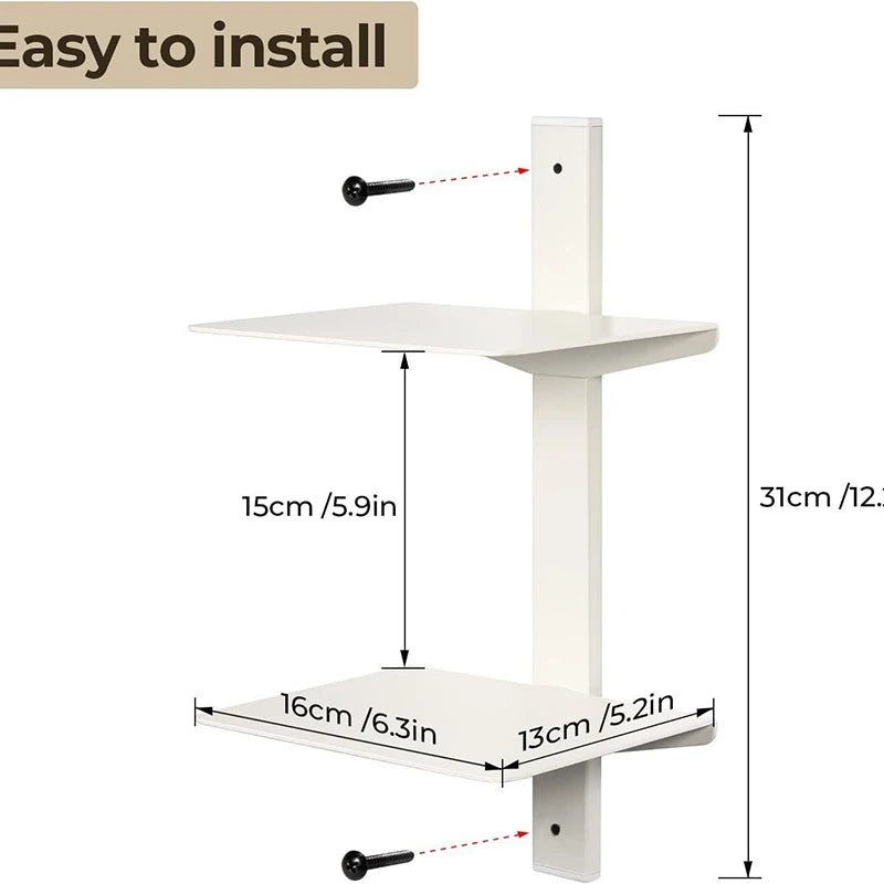 Metal Modern Bookcase Shelf for Home Storage - 16x13x31cm