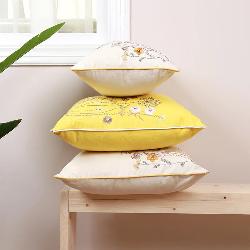 Floral Decorative Cushion Cover