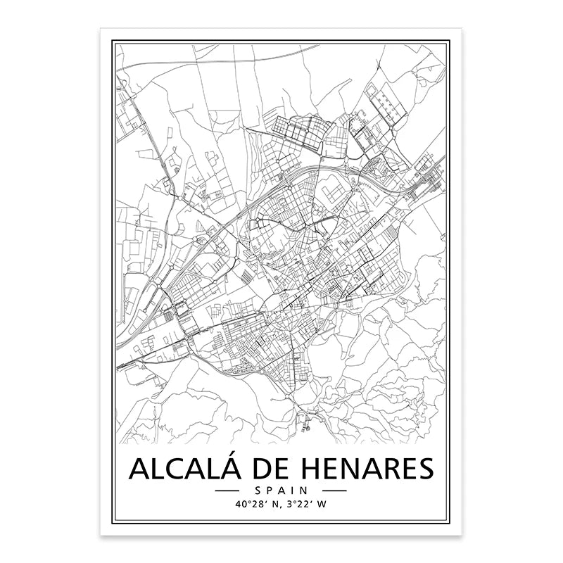 Minimalist Decorative Wall Map Wall Print