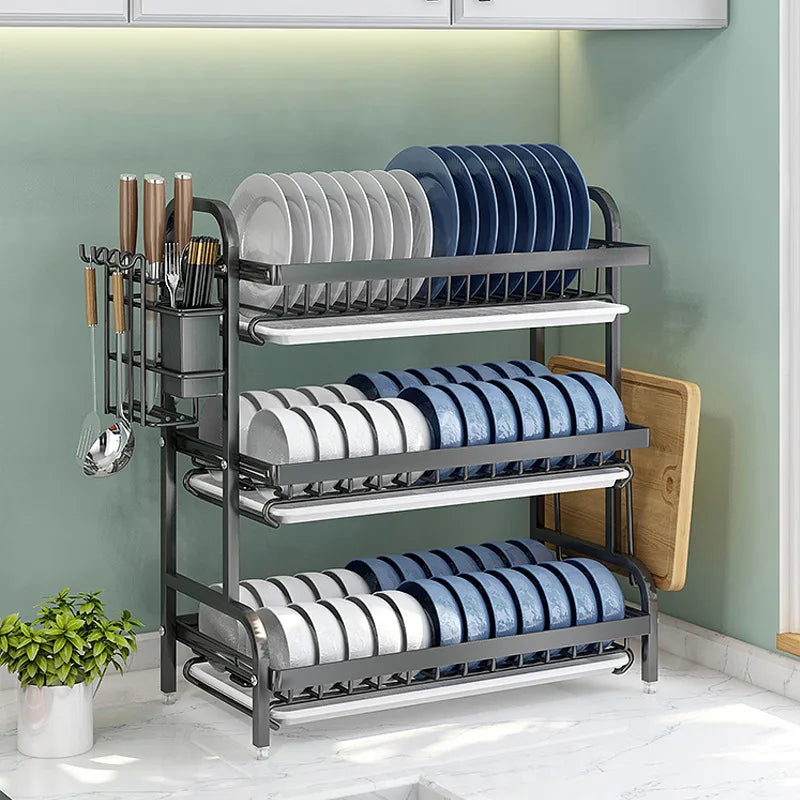 Dish Drying Rack with Drainage Storage - Drainage