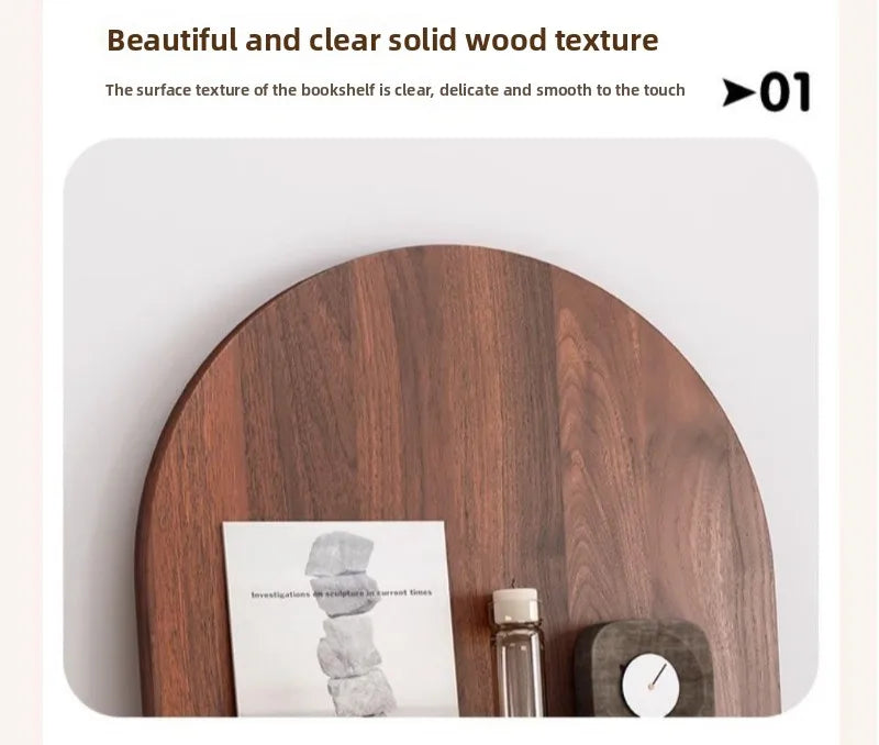 Wood Floor-Standing Book Rack for Magazines and Decor