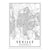 Minimalist Decorative Wall Map Wall Print