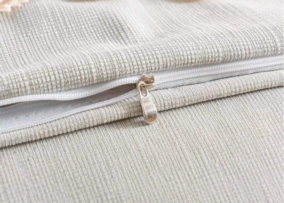 Embroidered Chenille Lumbar Pillow Cover