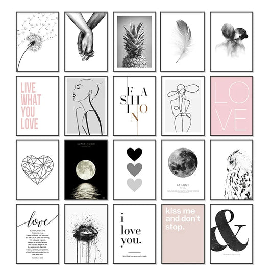 Minimalist Pink Aesthetic Canvas Wall Print