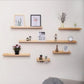 Wood Floating Wall Shelf for Display and Storage - Wall-Mounted