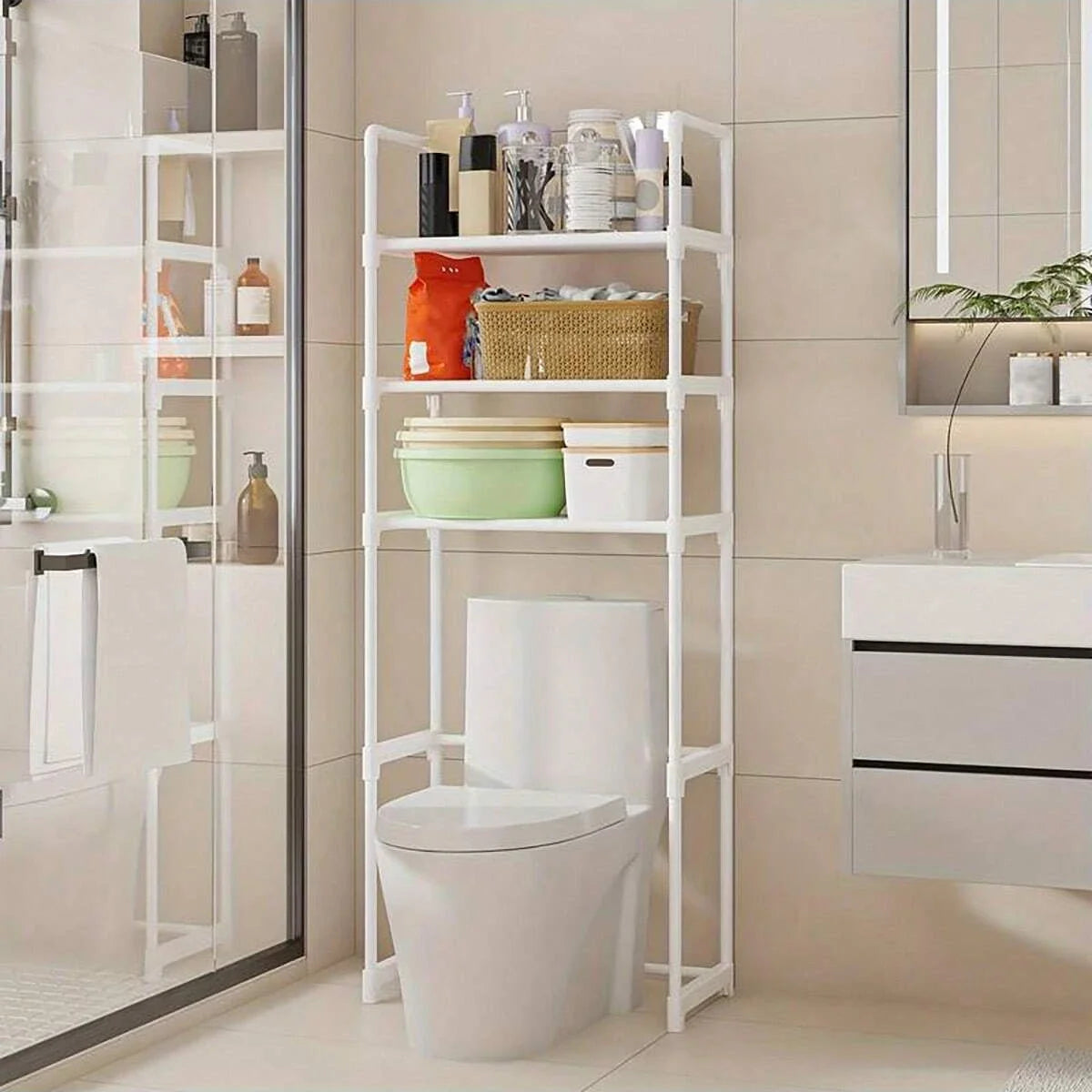 Over-Toilet Storage Shelf for Bathroom Essentials