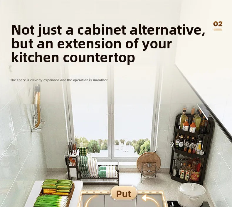 Countertop Microwave Storage Shelf