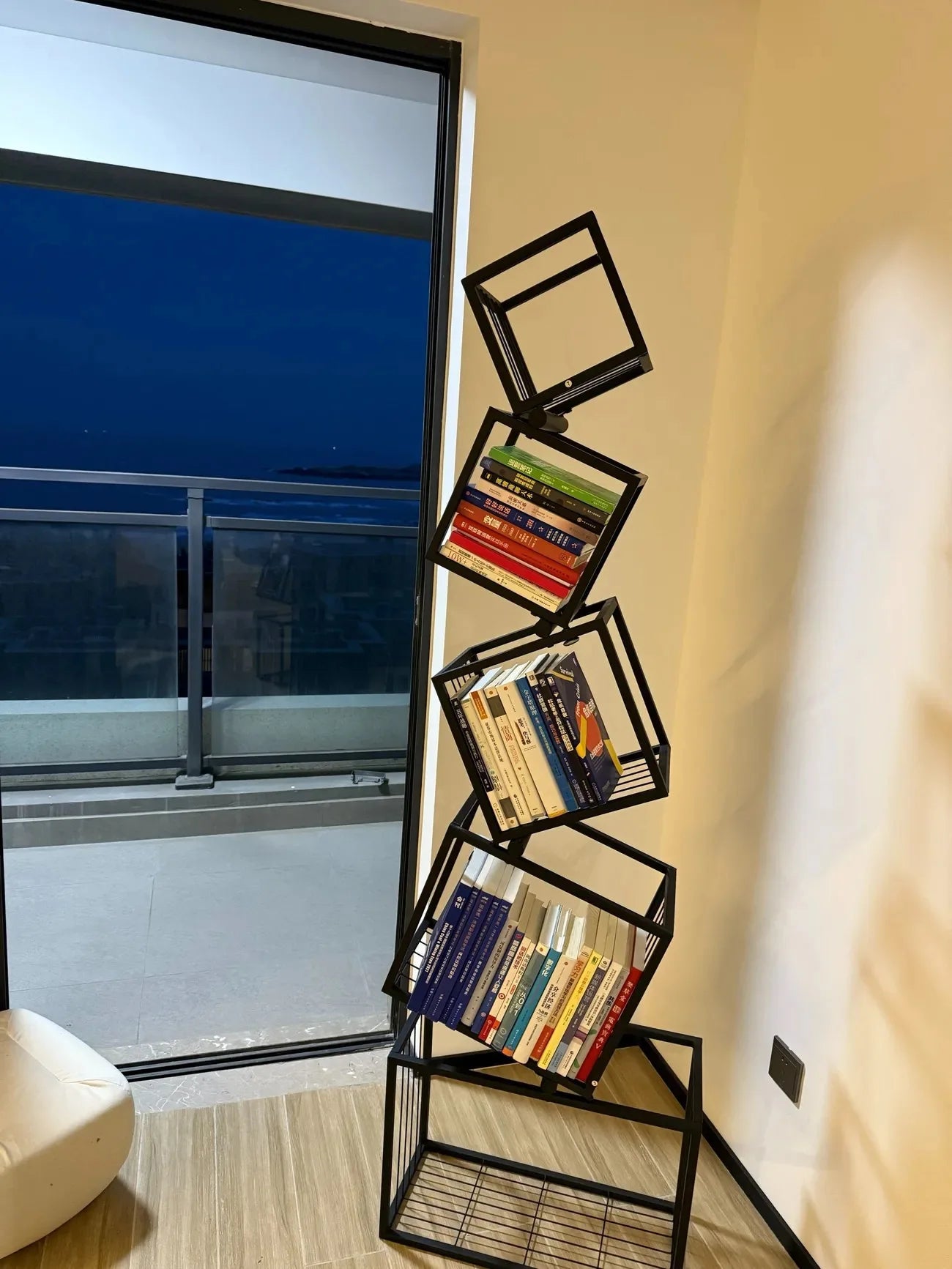 Metal Modern Bookcase Shelf for Home Storage
