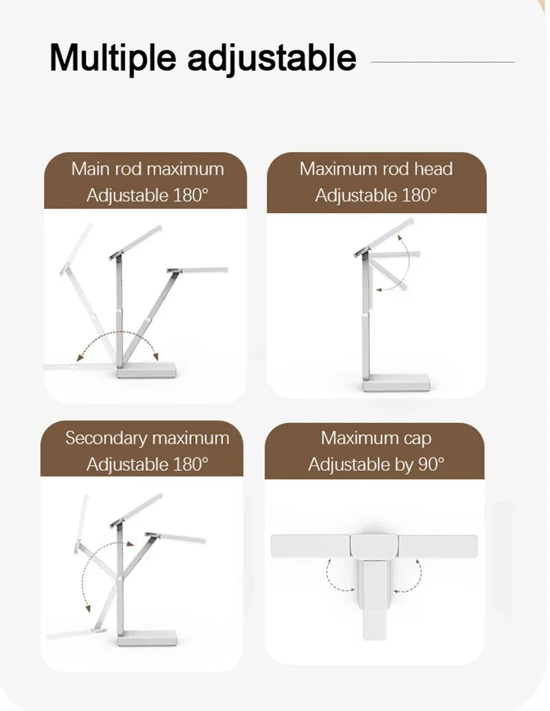 Foldable LED Reading Lamp with USB Charging - Foldable