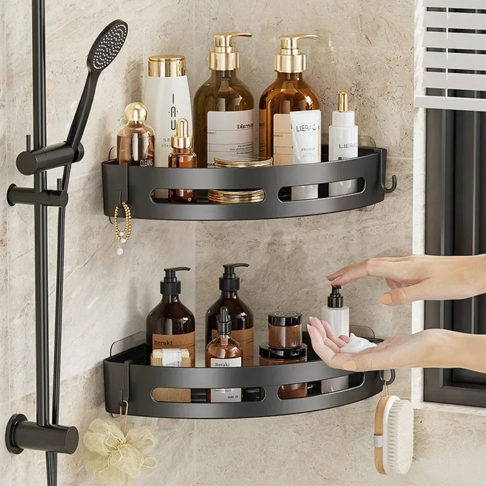 No-Drill Corner Shower Shelf Organizer