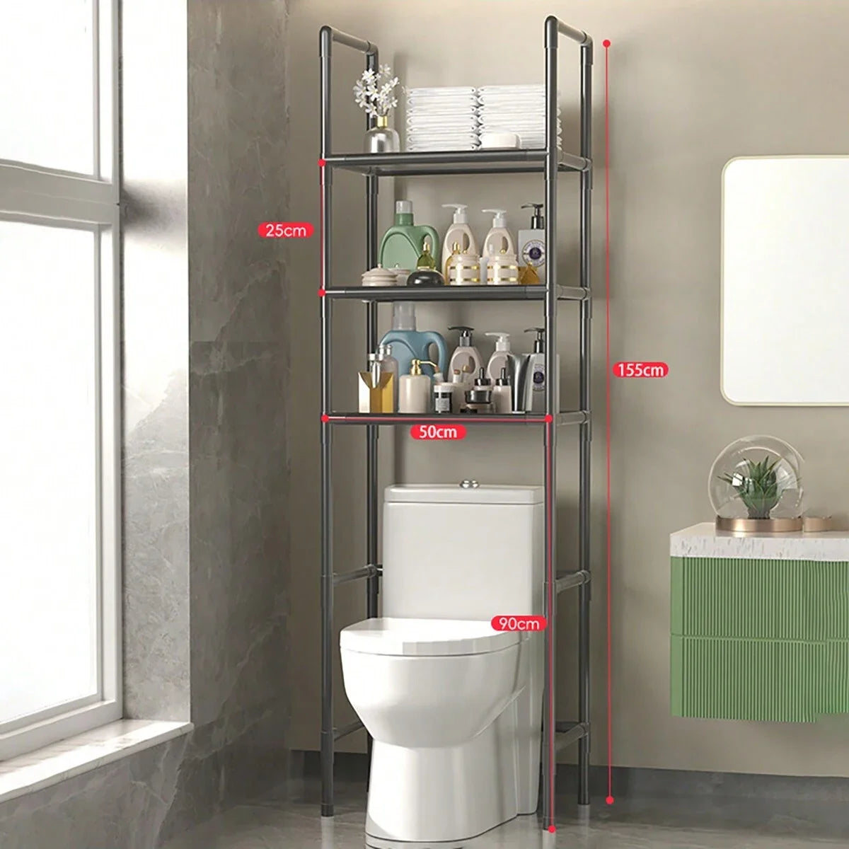 Over-Toilet Storage Shelf for Bathroom Essentials