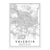 Minimalist Decorative Wall Map Wall Print