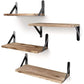 Wood Floating Wall Shelf for Display and Storage