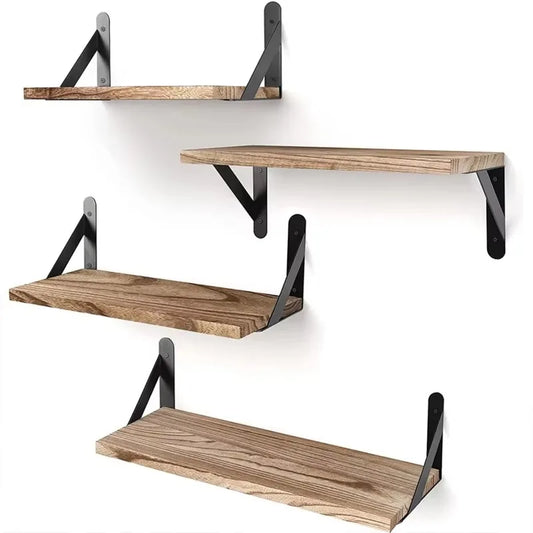 Wood Floating Wall Shelf for Display and Storage