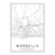 Minimalist Decorative Wall Map Wall Print