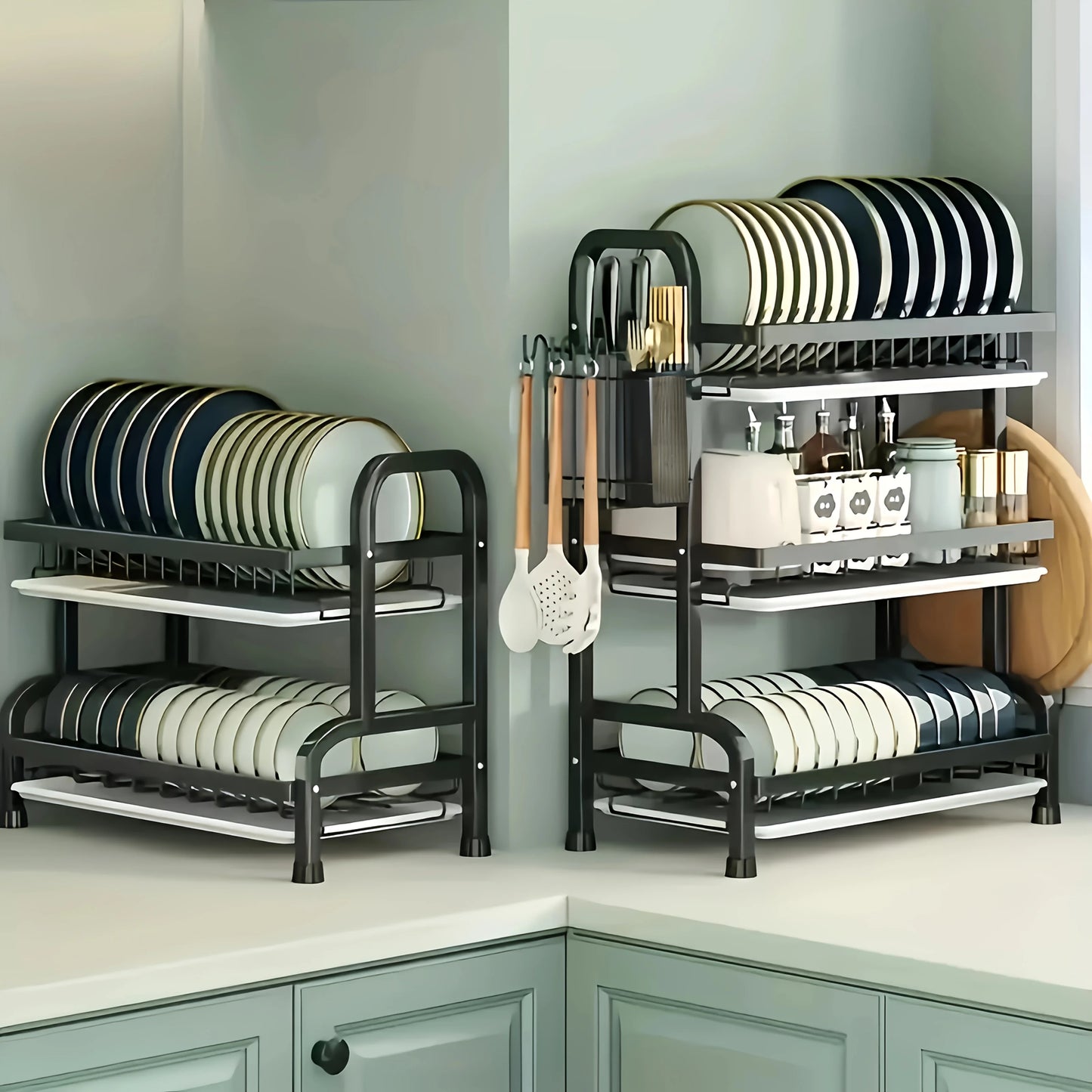 Dish Drying Rack with Drainage Storage - Drainage