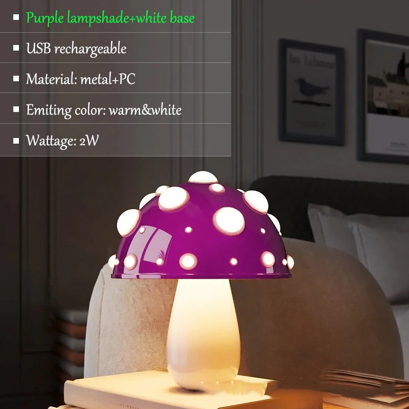 Mushroom Table Lamp with Touch Dimming 4