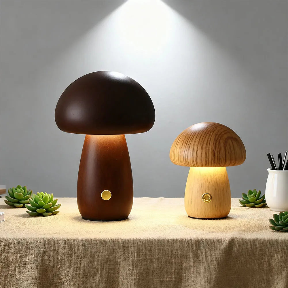 Mushroom Table Lamp with Touch Dimming - Nursery