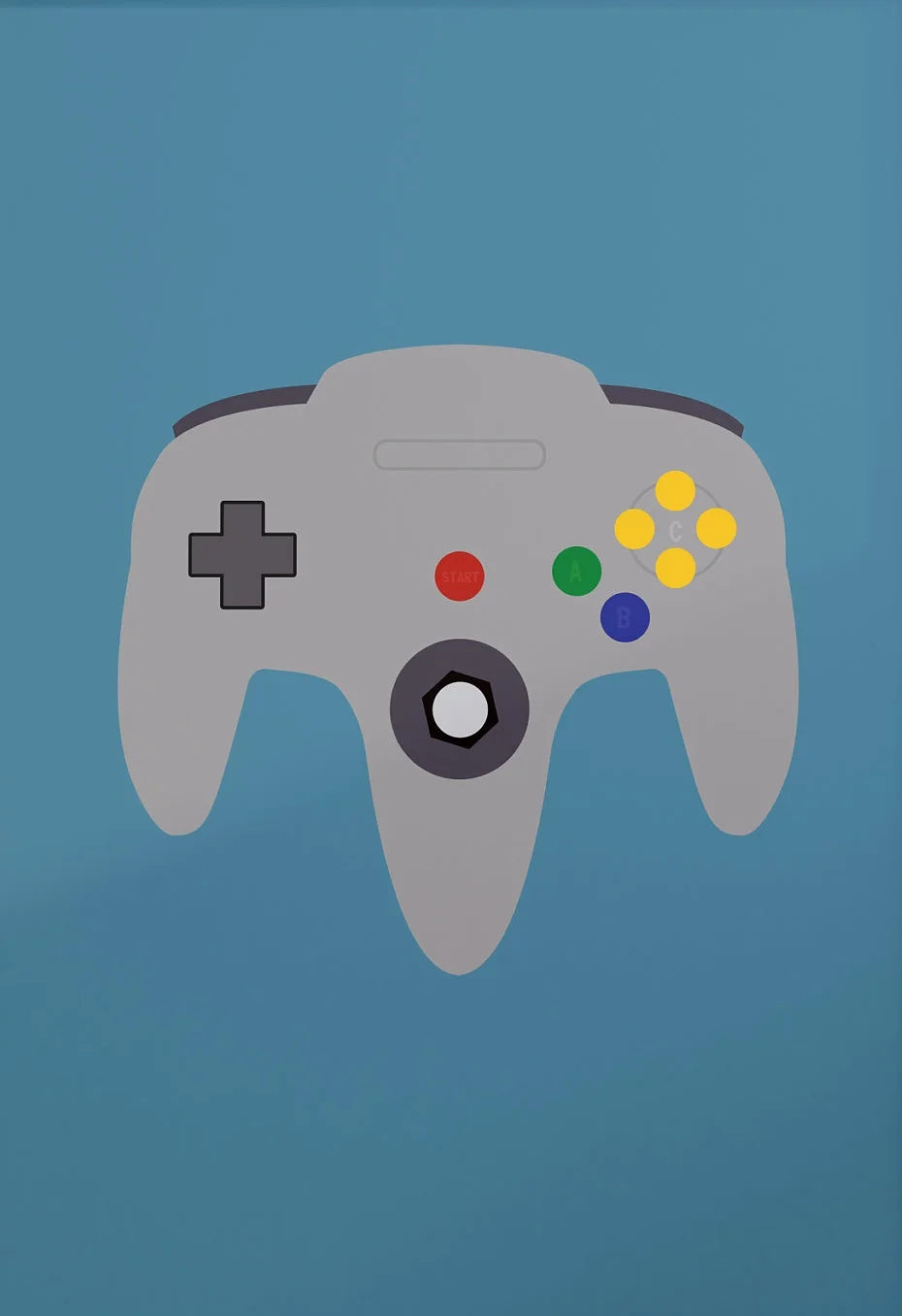 Minimalist Game Controller Canvas Wall Print