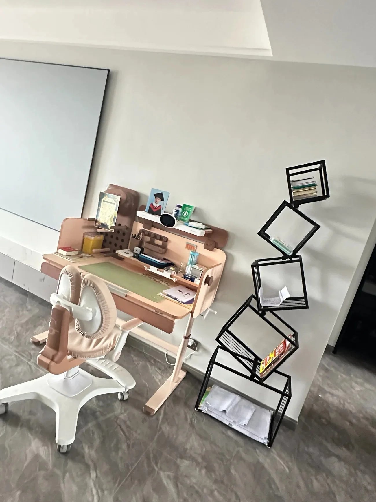 Metal Modern Bookcase Shelf for Home Storage